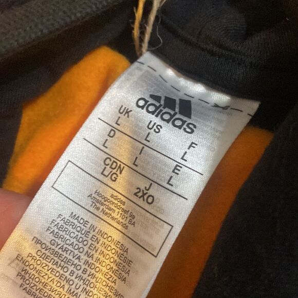 Adidas men’s hoodie bright orange multi size large new - Picture 5 of 6